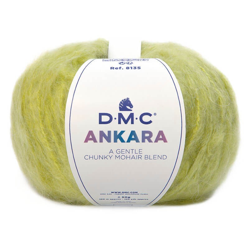 Ovillo de 40% Mohair y 60% acrílico la marca DMC. El modelo es ANKARA en el color 1