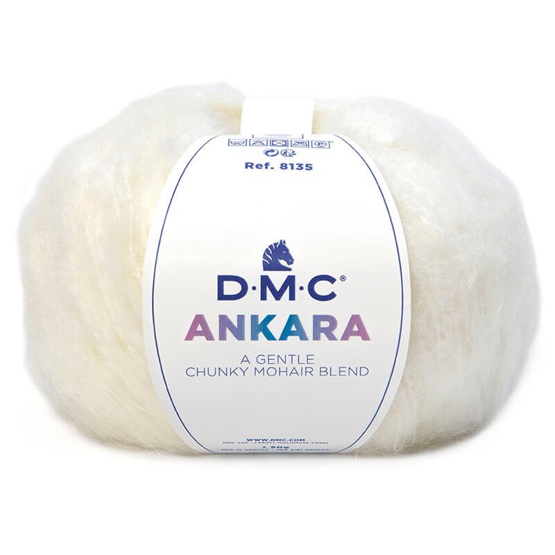 Ovillo de 40% Mohair y 60% acrílico la marca DMC. El modelo es ANKARA en el color 8
