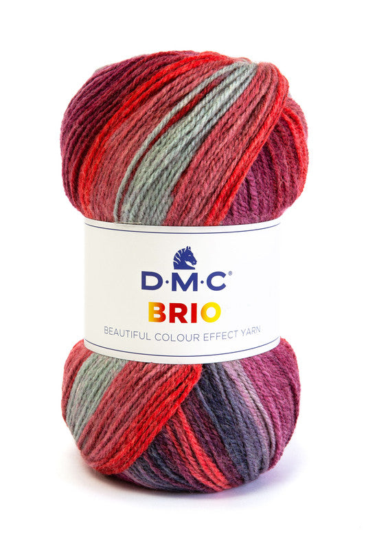 Ovillo 80% acrilico 20% lana de la marca DMC. El modelo es Brio en el color 416