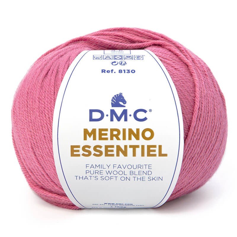 Ovillo 50% lana merino 50% acrilico de la marca DMC. El modelo es Merino Essentiel en el color 857