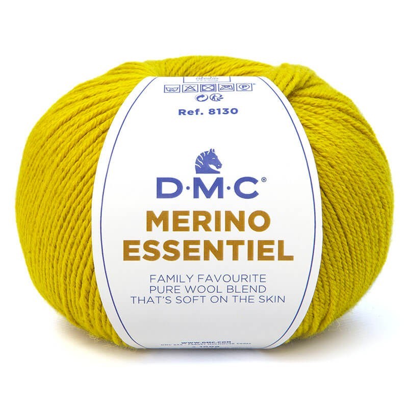 Ovillo 50% lana merino 50% acrilico de la marca DMC. El modelo es Merino Essentiel en el color 866