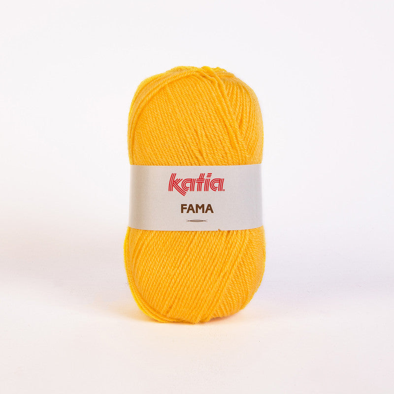 Ovillo de lana 100% acrílico de la marca Katia. El modelo es Fama en el color 159