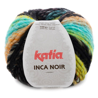 Ovillo de lana 53% lana 47% acrílico de la marca Katia. El modelo es inca noir en el color 356