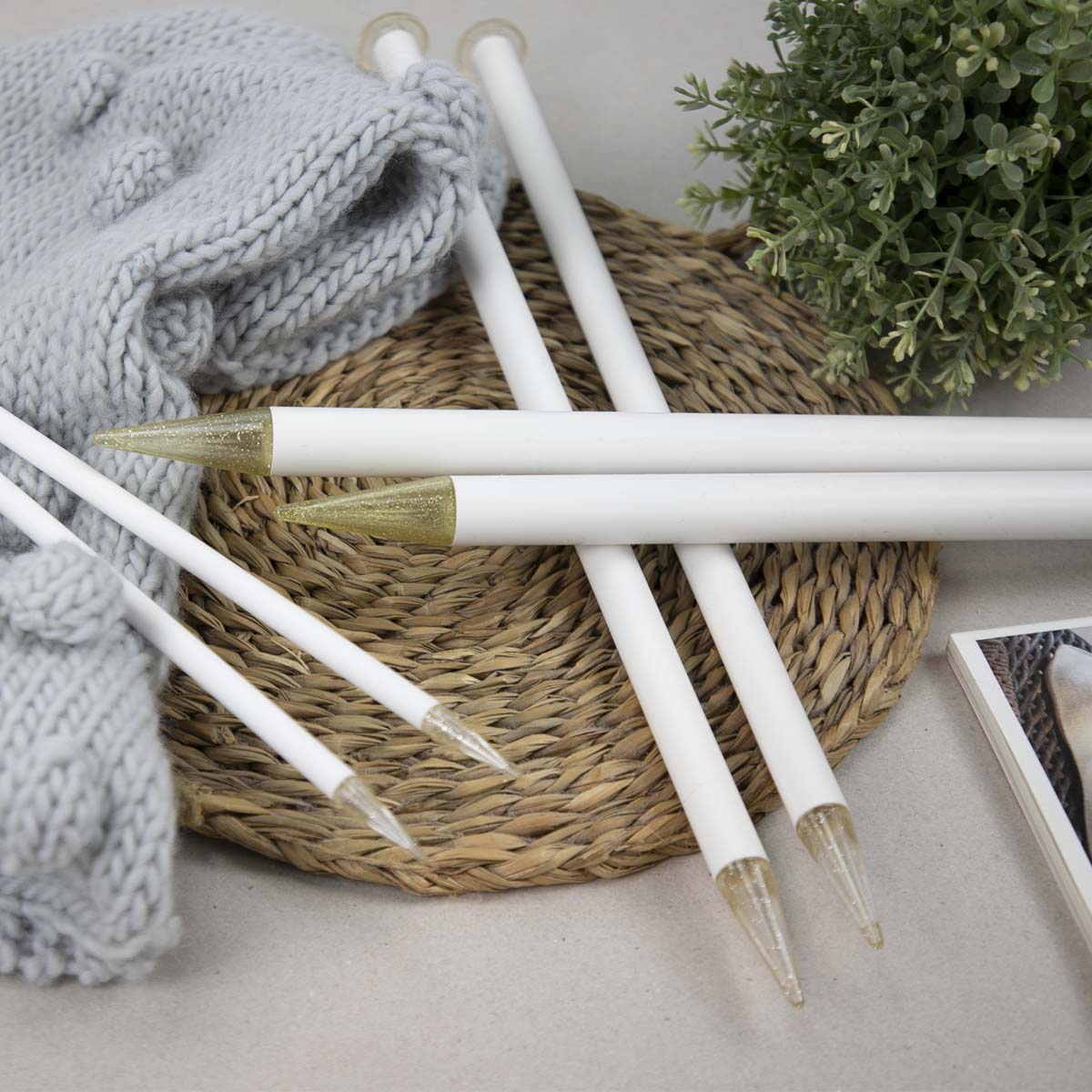 AGUJA DE TRICOTAR CHAMPAGNE ADDI 20 MM – 40 CM