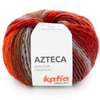 EL NUEVO COLOR DE LA LANA ZTECA DE KATIA- UN COLOR JASPEADO ENTRE ROJO NARANJA Y CAQUI