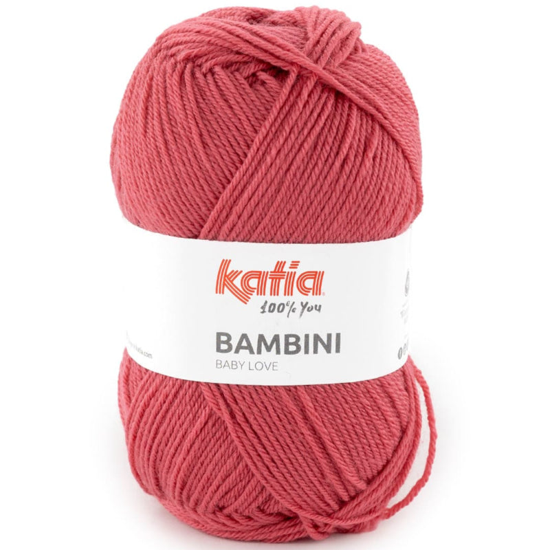 LANA BAMBINI DE KATIA EN EL NUEVO COLOR 752, UN COLOR HIBISCUS PARA LUCIR A LOS MAS PEQUES