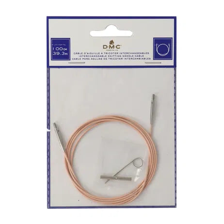 CABLE PARA AGUJAS INTERCAMBIABLES DMC - ROSE GOLD