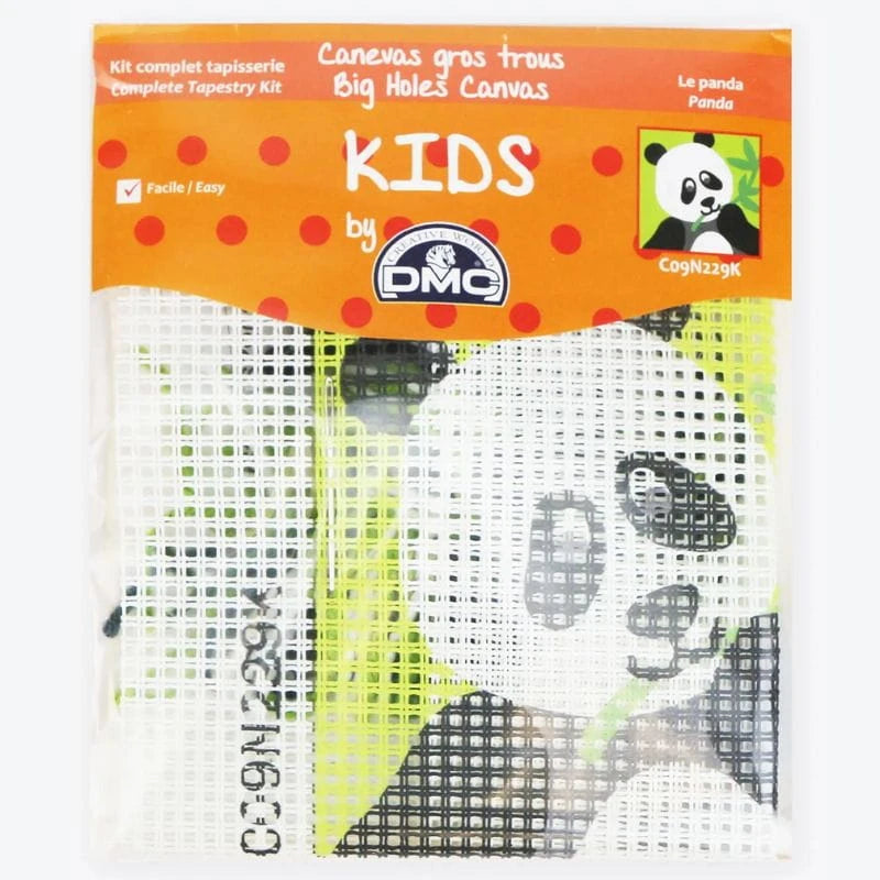 KIT DE BORDADO MEDIO PUNTO - EL OSO PANDA- DMC