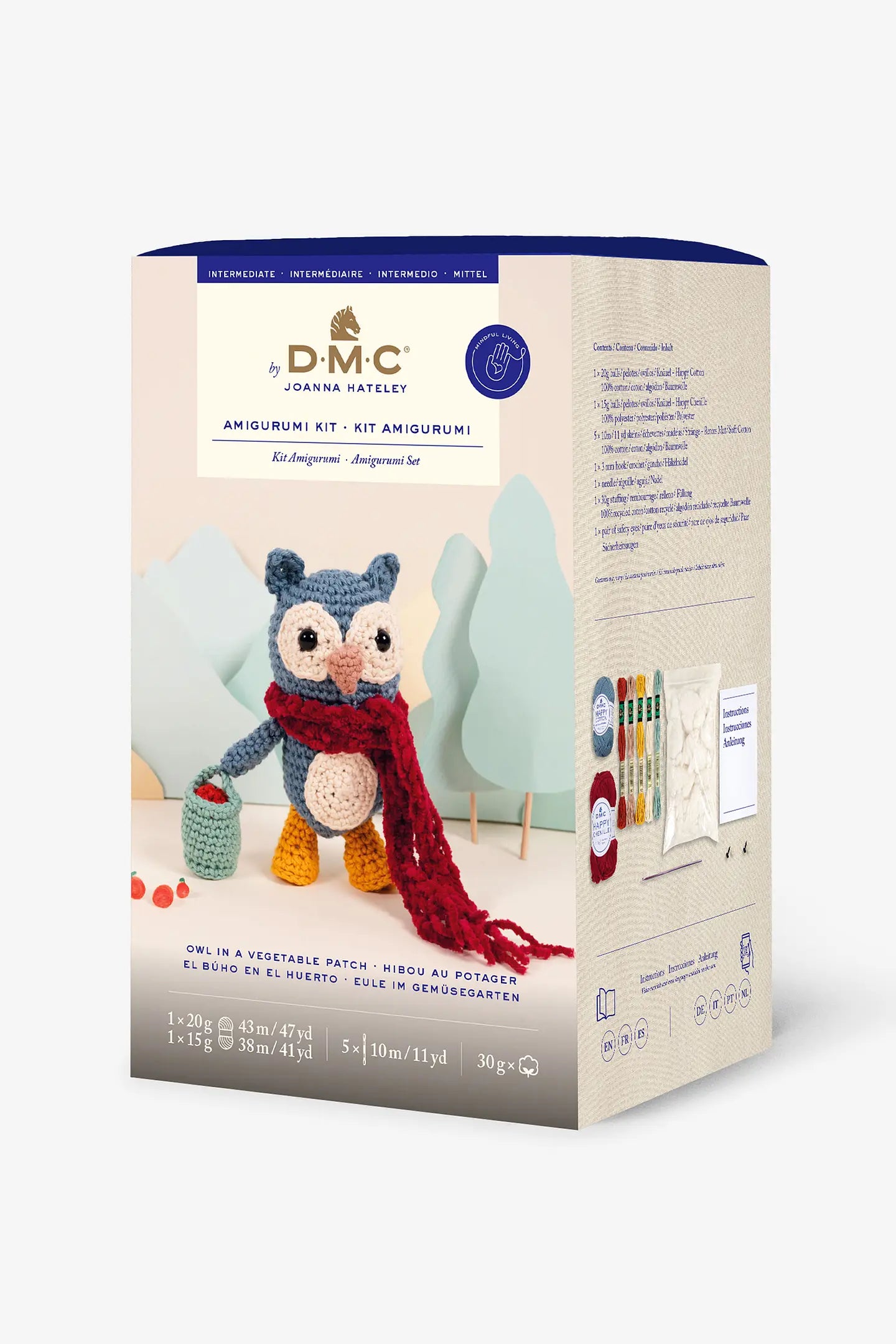 KIT DE AMIGURUMI - EL BUHO EN EL HUERTO