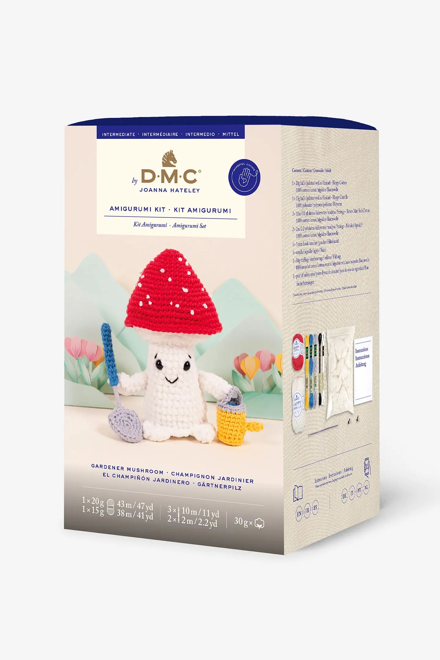 KIT INTERMEDIO DE AMIGURUMI - EL CAMPIÑON JARDINERO, O COMO LO CONOCEMOS EN CASA - SETA JARDINERA