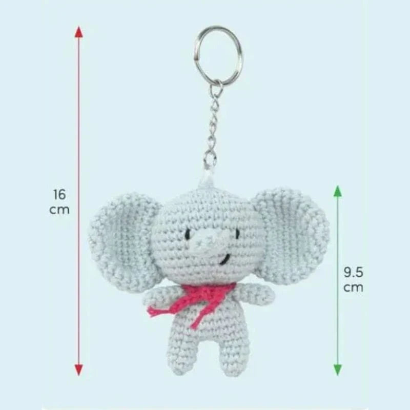KIT LLAVERO MINI AMIGURUMI - ELI EL ELEFANTE - ANCHOR