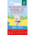 KIT LLAVERO MINI AMIGURUMI - HANK EL HIPOPOTAMO - ANCHOR