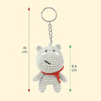 KIT LLAVERO MINI AMIGURUMI - HANK EL HIPOPOTAMO - ANCHOR