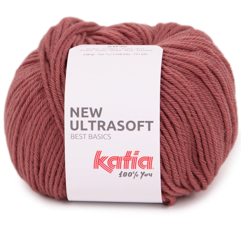 EL OVILLO DE LANA DE NEW ULTRA SOFT EN EL COLOR 88 - UN COLOR CIRUELA SOBERBIO 