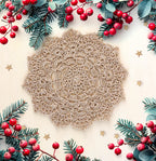 CENTRO DE MESA REDONDO PARA TEJER CON EL PATRON DE LA REVISTA