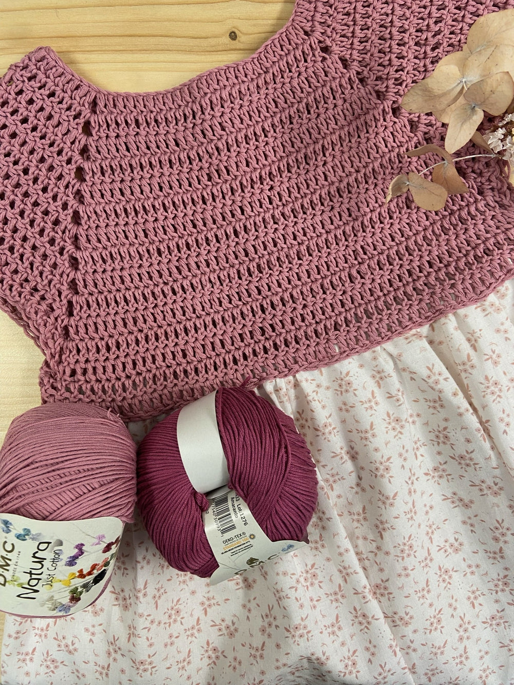 Vestido de crochet tejido por una alimna del curso de crochet 2026