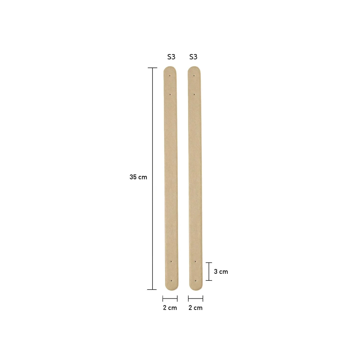 FAUX LEATHER BAG HANDLES 35 CM