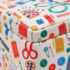 MEDIUM SEWING BASKET WITH SEWING PRINT