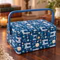 MEDIUM SEWING BASKET WITH SEWING MACHINE PRINT