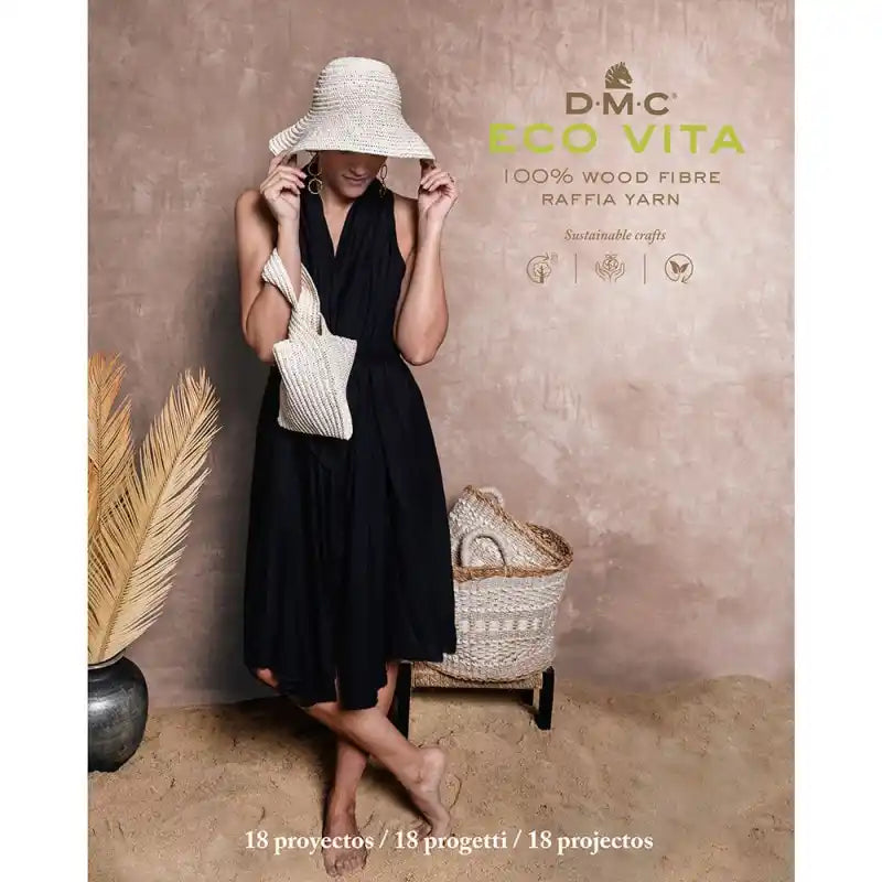 LIBRO ECO VITA RAFIA - 18 PROYECTOS DE BOLSOS Y GORROS