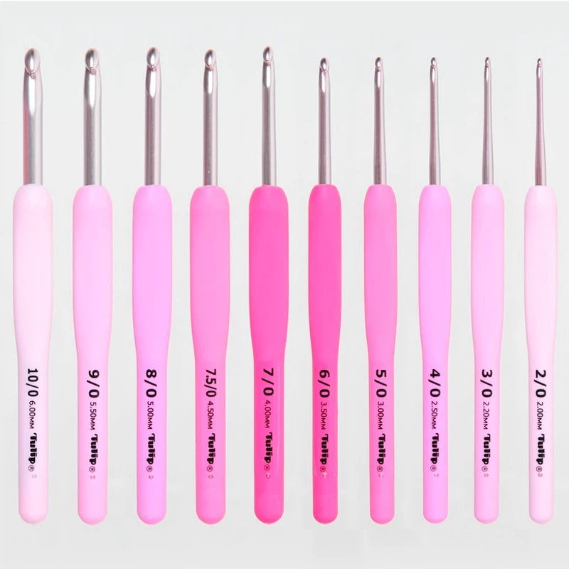 SET DE GANCHILLOS TULIP ETIMO ROSA SOFTGRIP