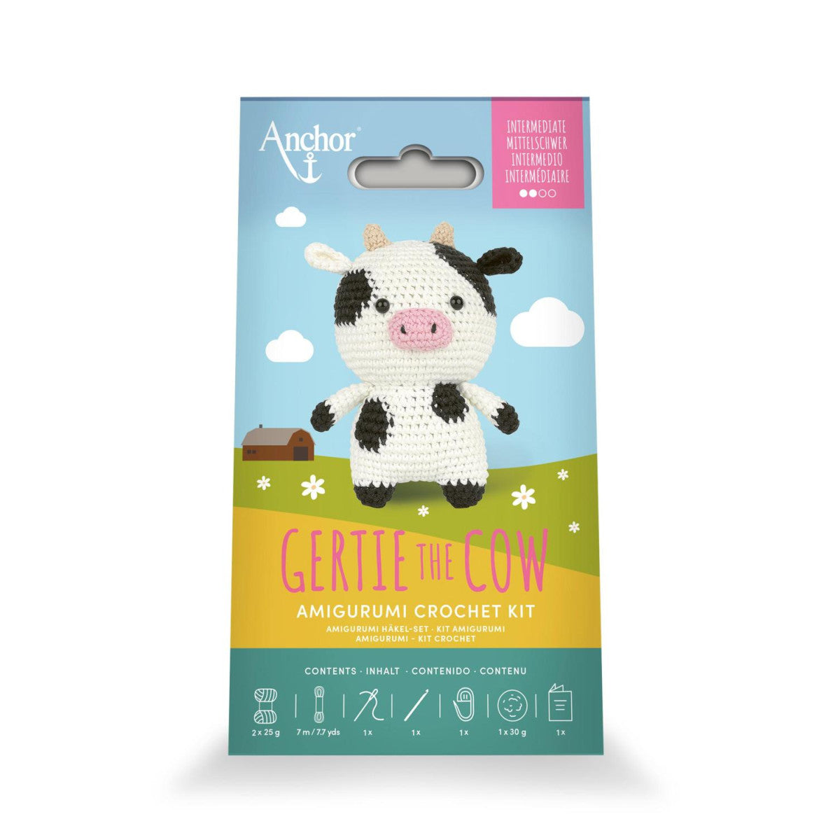 KIT AMIGURUMI - GERTIE LA VACA - ANCHOR