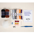 TODOS LOS MATERIALES QUE INCLUYE EL KIT AMIGURUMI DE HERMIONE DMC
