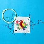 KIT DE BORDADO MEDIO PUNTO - LORO - DMC