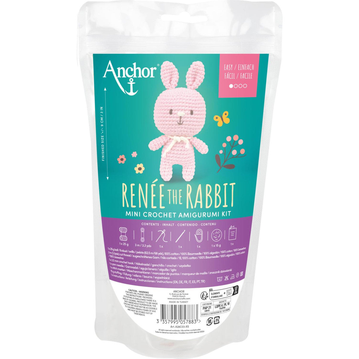 KIT MINI AMIGURUMI - RENEE THE RABBIT 🐇- ANCHOR