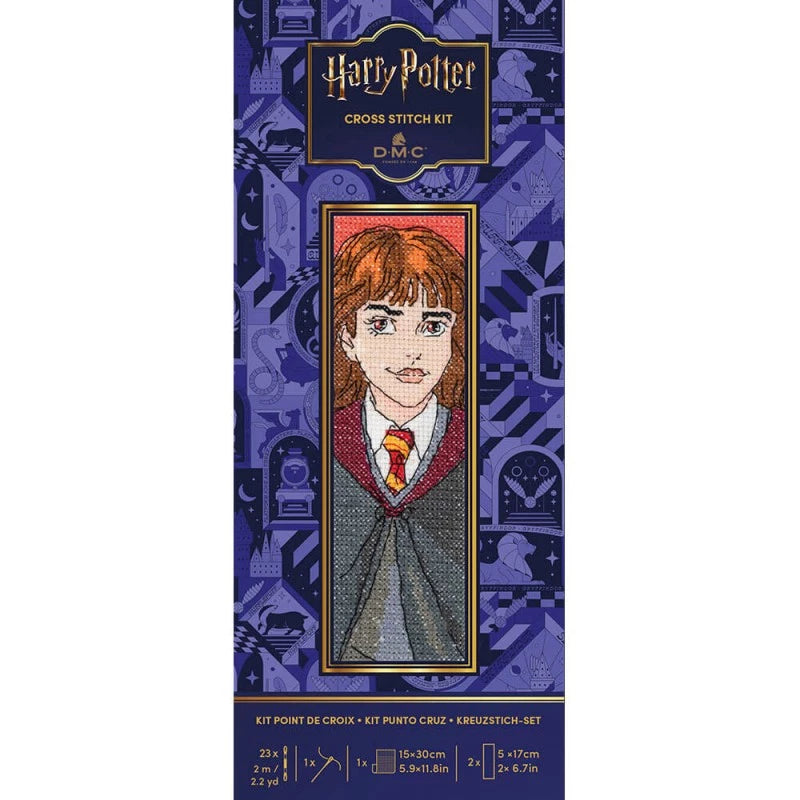 Kit de punto de cruz Marcapáginas Hermione Granger de Harry Potter DMC