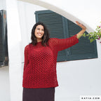 Manga francesa en tu jersey para seguir pasos a paso con el patron de la - REVISTA CROCHET Nº 121 DE KATIA