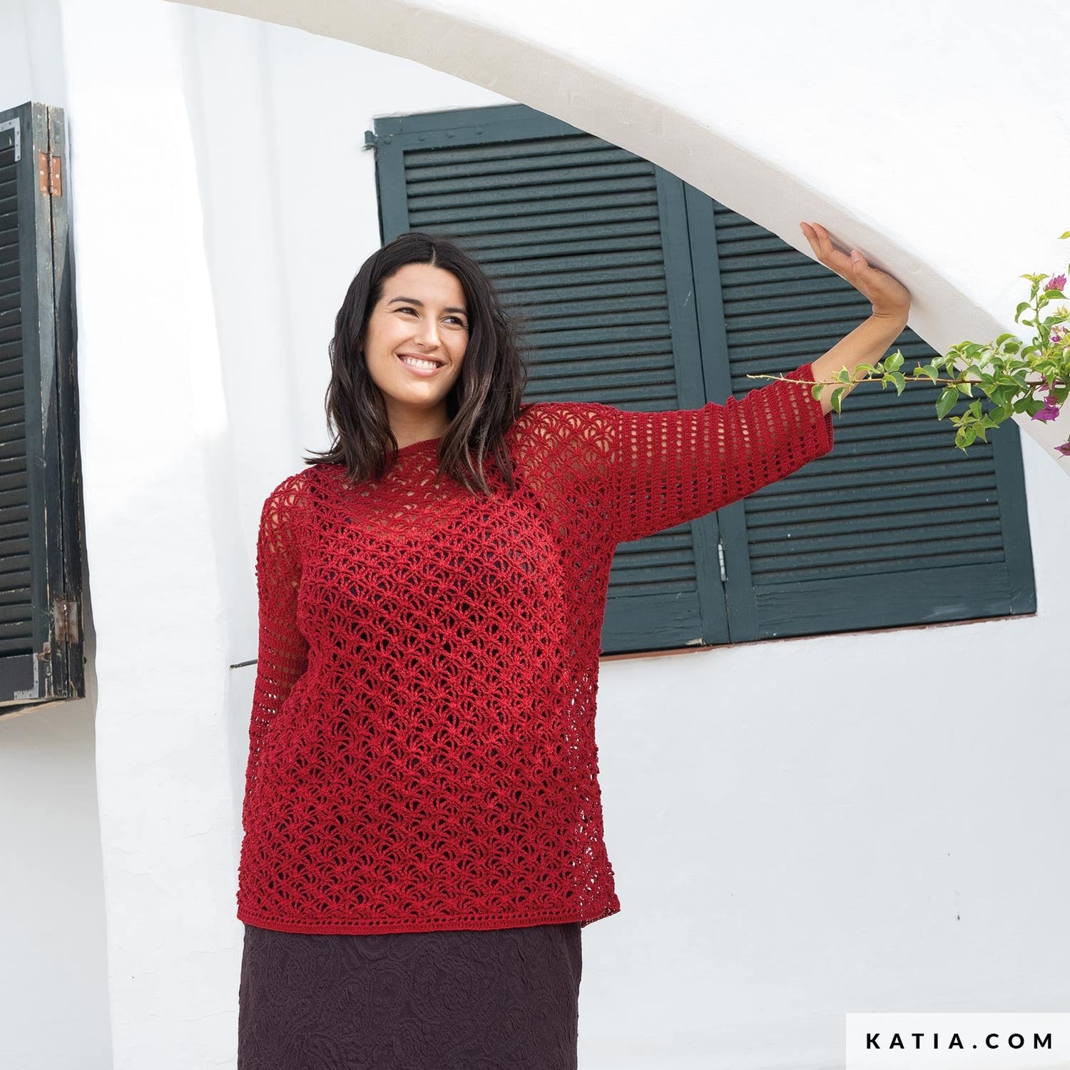 Manga francesa en tu jersey para seguir pasos a paso con el patron de la - REVISTA CROCHET Nº 121 DE KATIA