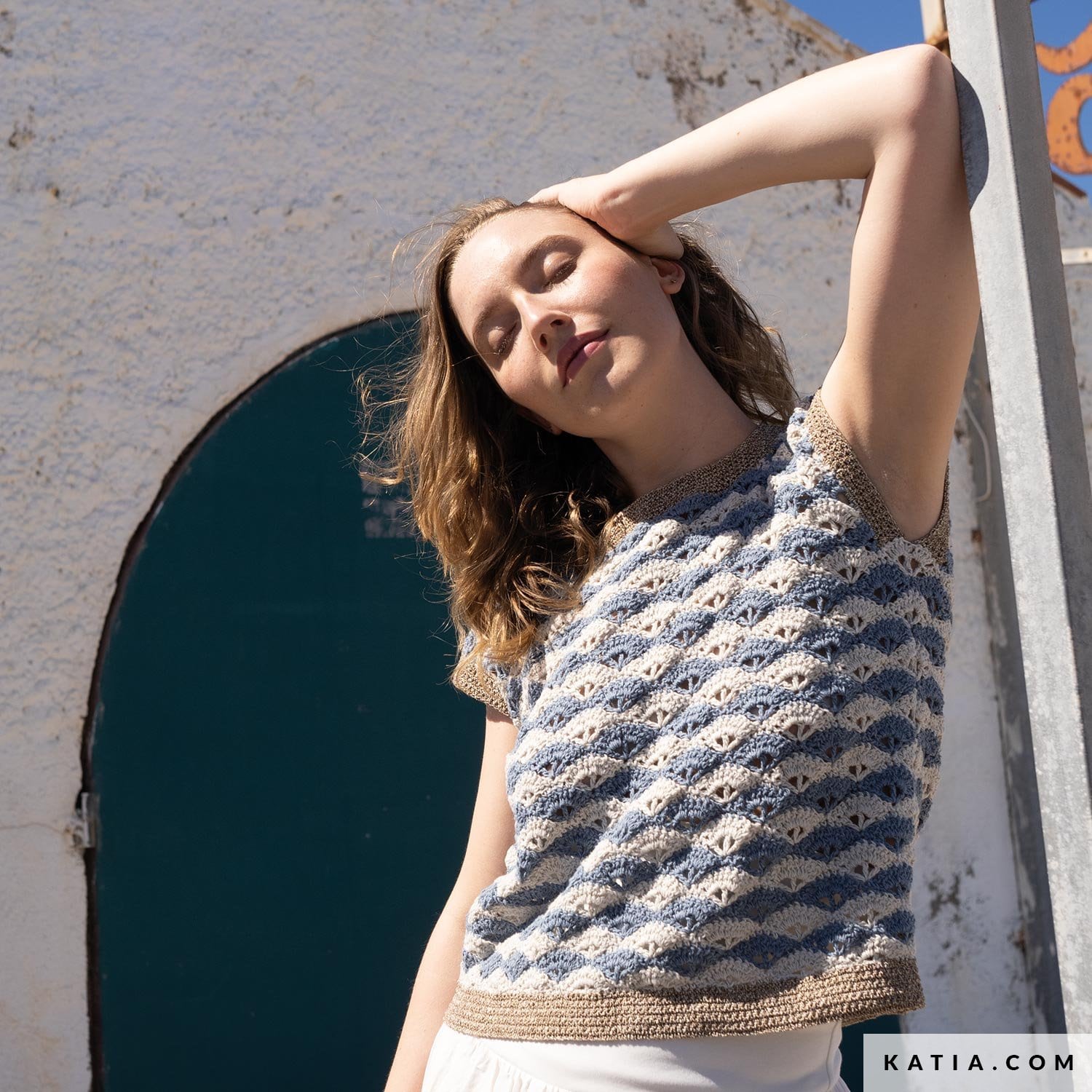 Patron camiseta de olas a ganchillo - REVISTA CROCHET Nº 121 DE KATIA