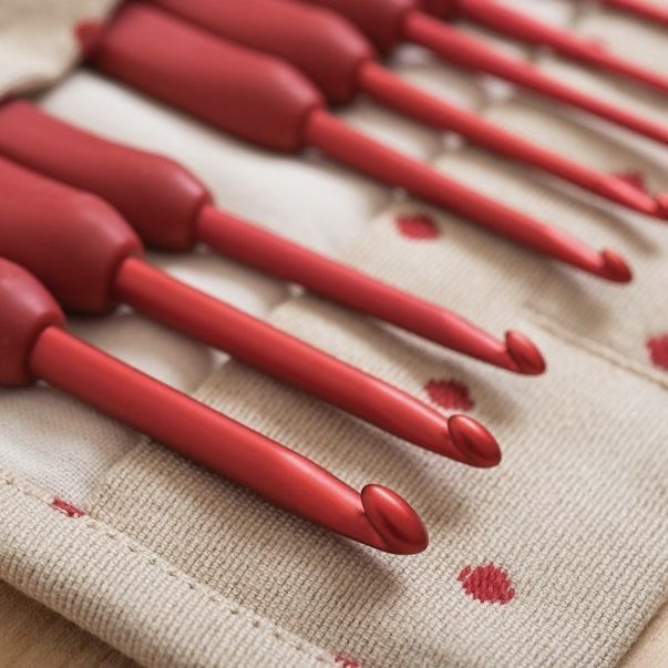 SET DE GANCHILLOS TULIP ETIMO RED SOFTGRIP