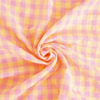 Tela de cuadros vichi amarillos y rosas - gigham de katia color 3 