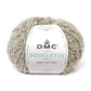 Ovillo de 37% lana 36% poliamida y 27% acrílico de la marca DMC. El modelo es Bouclette en el color 112