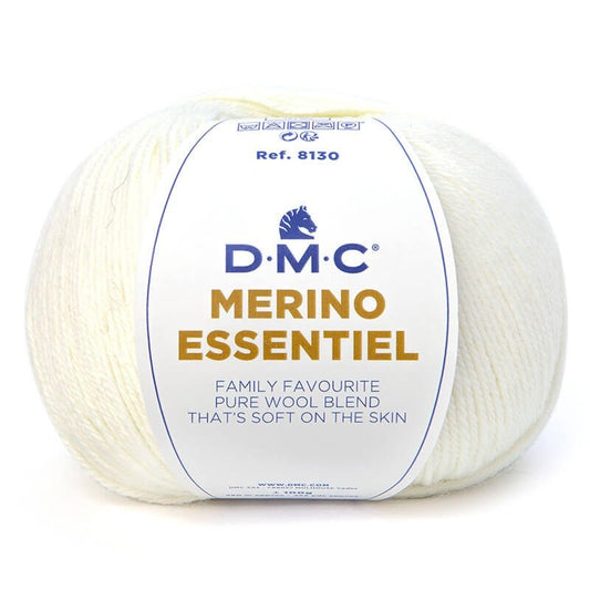 Ovillo  50% lana merino 50% acrilico de la marca DMC. El modelo es Merino Essentiel en el color 850