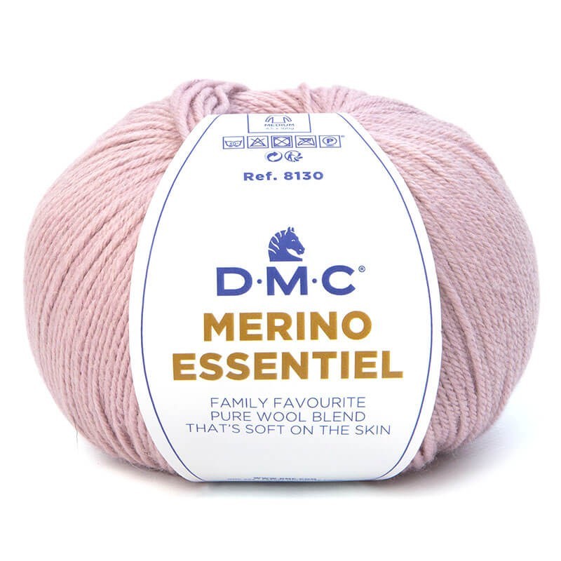 Ovillo  50% lana merino 50% acrilico de la marca DMC. El modelo es Merino Essentiel en el color 855