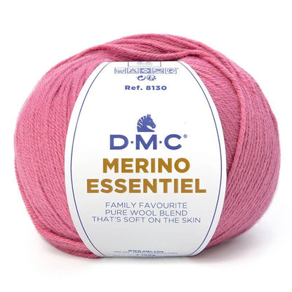 Ovillo  50% lana merino 50% acrilico de la marca DMC. El modelo es Merino Essentiel en el color 857