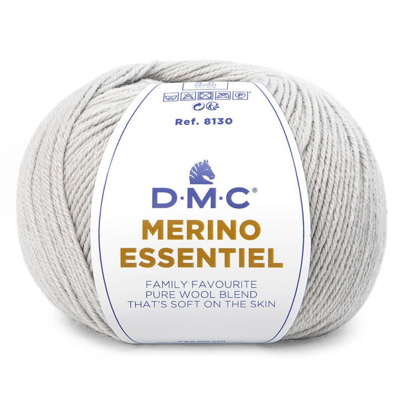 Ovillo  50% lana merino 50% acrilico de la marca DMC. El modelo es Merino Essentiel en el color 862
