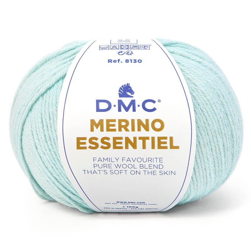 Ovillo  50% lana merino 50% acrilico de la marca DMC. El modelo es Merino Essentiel en el color 863