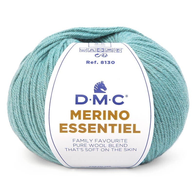 Ovillo  50% lana merino 50% acrilico de la marca DMC. El modelo es Merino Essentiel en el color 864