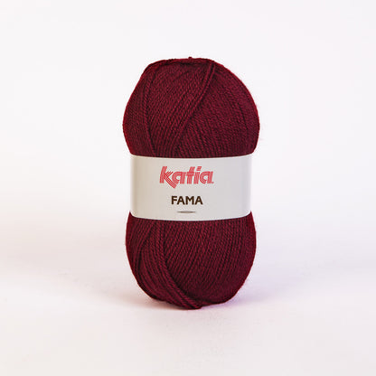 Ovillo de lana 100% acrílico de la marca Katia. El modelo es Fama en el color 580