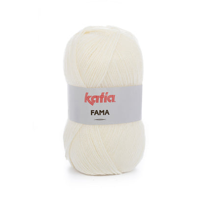 Ovillo de lana 100% acrílico de la marca Katia. El modelo es Fama en el color 603
