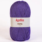 Ovillo de lana 100% acrílico de la marca Katia. El modelo es Fama en el color 615