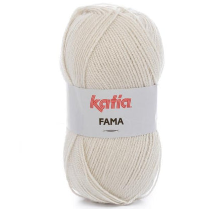 Ovillo de lana 100% acrílico de la marca Katia. El modelo es Fama en el color 619