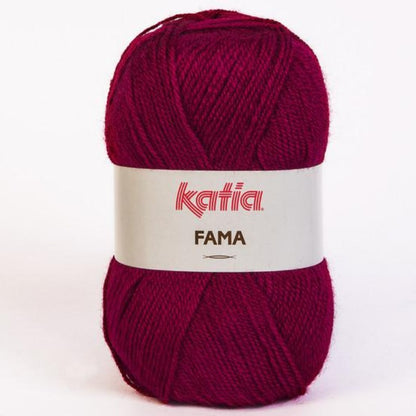 Ovillo de lana 100% acrílico de la marca Katia. El modelo es Fama en el color 623
