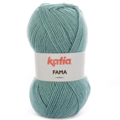 Ovillo de lana 100% acrílico de la marca Katia. El modelo es Fama en el color 859