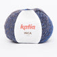 Ovillo de lana 53% lana 47% acrílico de la marca Katia. El modelo es inca en el color 129