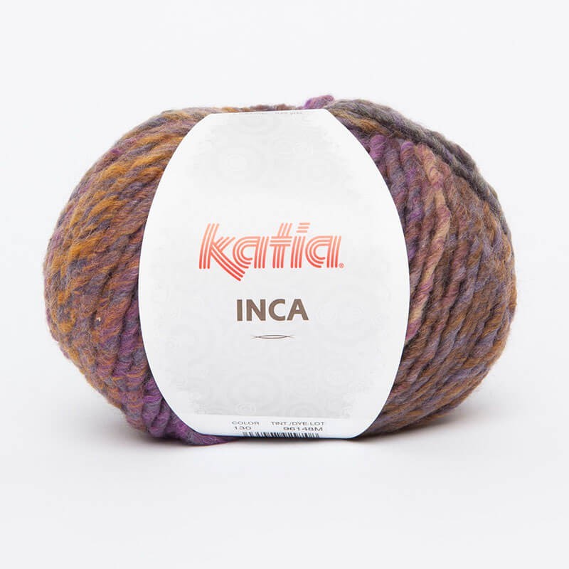 Ovillo de lana 53% lana 47% acrílico de la marca Katia. El modelo es inca en el color 130